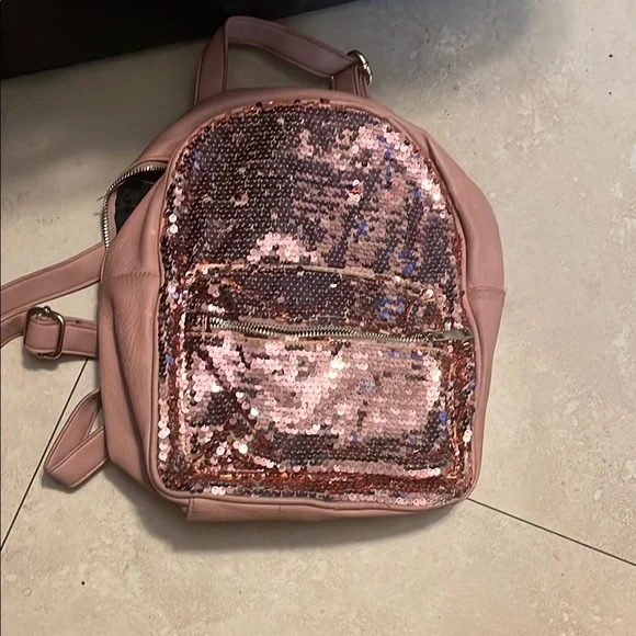 Sequin Pink Backpack - Picture 1 of 1